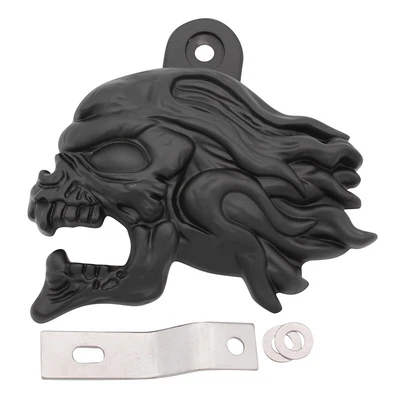 $32.99 • Buy Black/Chrome Zombie Horn Cover For 1992 And Up Harley  Cowbell  And All V-rod's