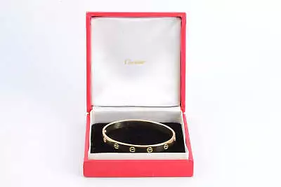 Vintage 1970 Cartier 18k Yellow Gold Love Bracelet Size 16 (32.73g.) • $5900