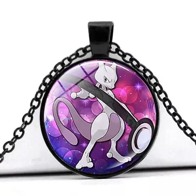 £3.99 • Buy Pokemon Black Necklace Pendant Jewellery Accessories - Mewtwo