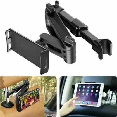 Extendable Car Back Seat Headrest Long Mount Universal Holder Pad Tablet Rotate • $16.99