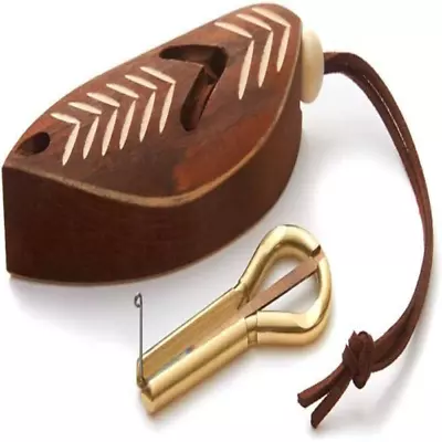 Jaw Harp By MUARO P.Potkin In Dark Wooden Case (Mouth Harp)  • $32.95