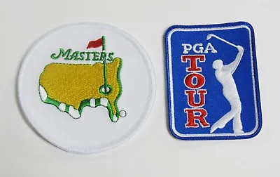 (1) Lot Of (2) Golf Pga Tour & Masters Patch / Patches  Logo Iron-on Item # 131 • $12.75