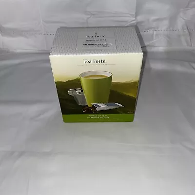 Tea Forte Porcelain Tea Cup GREEN Travel Mug TEA INFUSER Tea Bags Tea Expired • $15