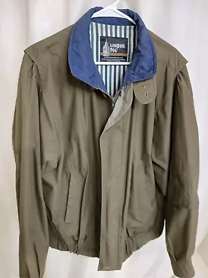 Vintage London Fog Jacket Olive Green Zipper Front Clean & Exc. Condition • $21