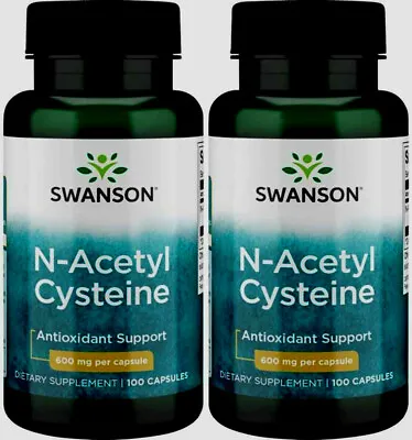 200 Caps Swanson NAC N-Acetyl Cysteine 600mg Liver Health Antioxidant • $21.95