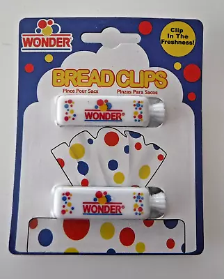 Vintage~wonder Bread Bag Clips~set Of 2~new~white Original~mini Loaf Design~ • $12