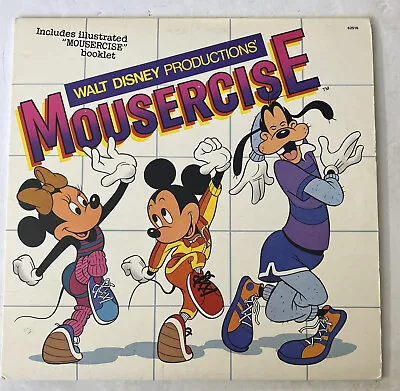 Walt Disney's Productions Mousercise’ Vinyl LP 1982 62516 W/12 Pg. Booklet Used • $9.38