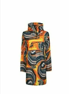 Pretty Green Men's X Smiley Lava Print Hooded Cape In Orange Size S • $63.15