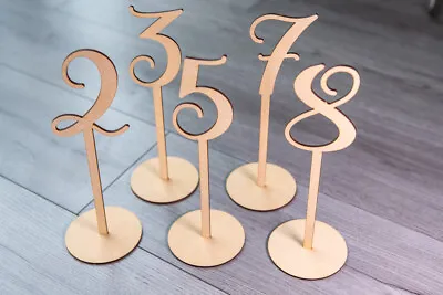 £1.89 • Buy Freestanding Wooden Table Numbers Wedding Table Craft Rustic Balloon Weights