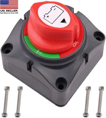 12V Battery Disconnect Rotary Switch Cut On/Off Set For Car SUV RV Marine Boat • $10.98