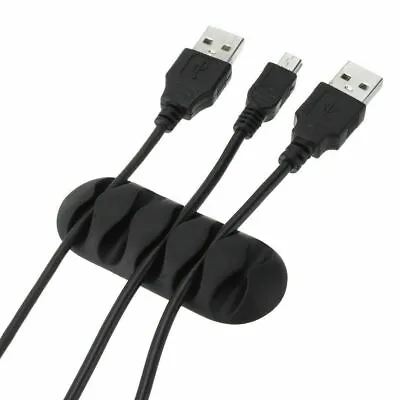 Cable Organiser Charger Lead Drop Clip USB Wire Cord Desk Tidy Holder • £2.78