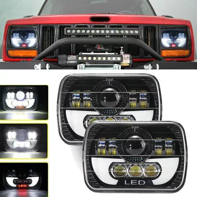 2PCS For Dodge D150 D250 D350 Ram 50 5x7 7x6  LED Headlights Hi/Lo Sealed Beam • $59.99