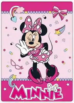 Disney Minnie Mouse Fleece Blanket 100x140cm Official Disney Merchandise • £14.49