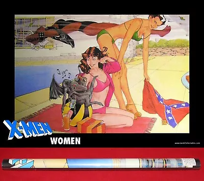 Marvel Super Heroes Poster #11 1984 X-Men Women Swimsuit Bikini Carl Potts MIP • £92.44