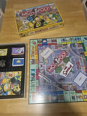 The Simpsons Monopoly Board Game Classic Family Board Game Parker Hasbro  • £10
