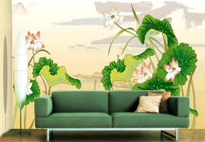 $325.57 • Buy 3D Lotus Pond Boat  98 Wall Paper Murals Wall Print Wall Wallpaper Mural AU Kyra