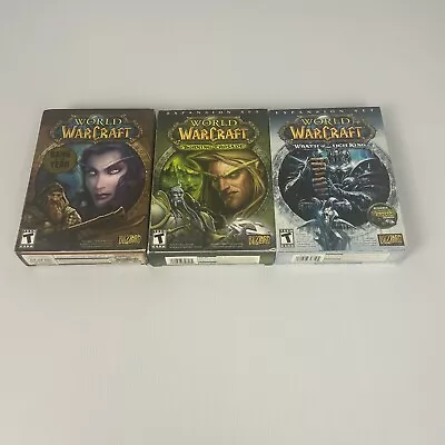 PC Boxed World Of Warcraft Game Bundle WOW Burning Crusade Wraith Of Lich King • $29.95