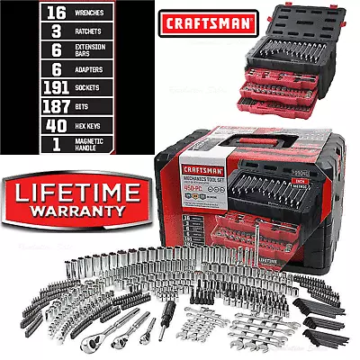 Craftsman 450 Piece Mechanic's Tool Set With 3 Drawer Case Box SAE Metric 99040  • $303.95