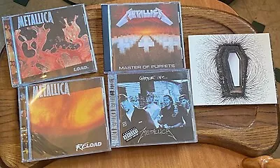 Metallica 5 CD Lot Garage Inc Load Reload Death Magnetic Master Of Puppets • $12