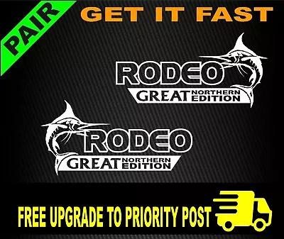 For Holden RODEO Great Northern Ra Tf DECALS 4X4 4WD Sticker 300mm PAIR • $21.90