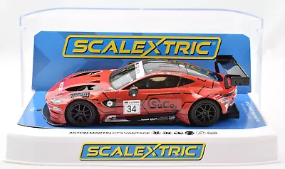 Scalextric  SuCo.  Aston Martin GT3 Vantage DPR W/ Lights 1/32 Slot Car C4233 • $49.99