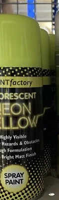 1x Neon Yellow Spray Paint Aerosol Matt Gloss Satin Primer Metal Wood Plastic • £5.99