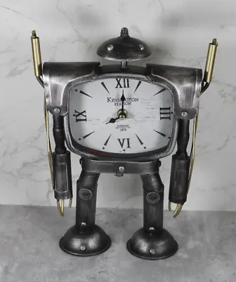 Retro Style Metal Robot Clock - Kensington Station - Working - Steampunk • £29.99