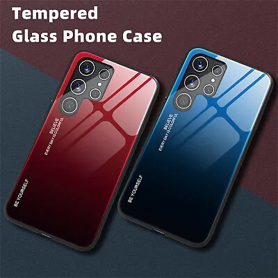 Gradient Tempered Glass Case For Samsung S24 S23 Ultra S22 Plus S21 S20 Note 20 • $3.55