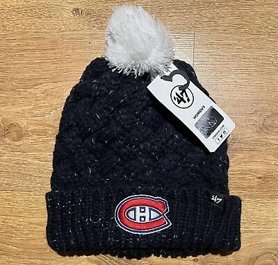 New Montreal Canadiens NHL Hockey Woven Knit Women’s Toque Beanie Pom Pom Hat • $18.84