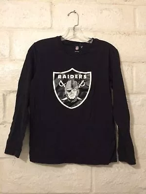  NFL Oakland/Las Vegas Raiders Long Sleeve Black Shirt Youth Boys Large (14/16)  • $3