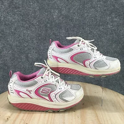 Skechers Shoes Womens 10 Shape Ups Athletic Toning Sneakers 12309 White Pink • $26.99