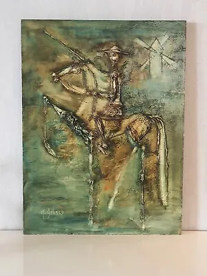 Don Quixote De La Mancha Gamelde Signed M. Gebard 58 X 44 Cm • $137.09