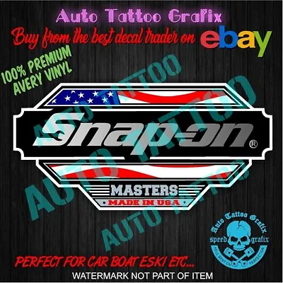 SNAP-ON Masters Decal Sticker Retro Vintage MOTORSPORT Hot Rod Rat Rod Stickers • $6.50