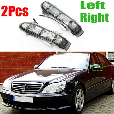 Pair For Mercedes Benz W220 W215 S/CL Side Mirror Turn Signal Light Smoky Len • $26.21