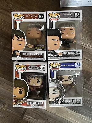 Lot Of Funko Pops Rocks (Elvis Van Halen Manson) • $35