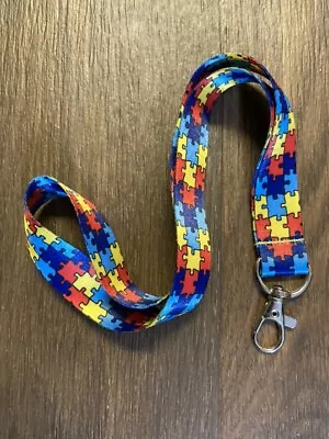 Autism Awareness Puzzle Piece Wrist Lanyard • $3.27