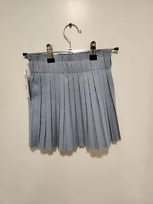 Mayoral Pretty Girls Blue Pleated Short Elastic Skirt Size 6 • $24.99