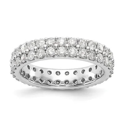 $2320.83 • Buy 14K White Gold 2 Carat Lab Grown Diamond Eternity Ring For Womens Size 7.5