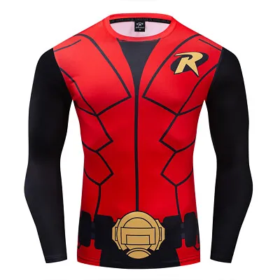 Cosplay Titans Batman Nightwing Robin 3D T-Shirts Superhero Sports Quick Dry Tee • $18.70