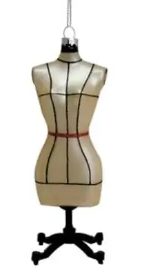 $32.91 • Buy Blown Glass Ladies Dress Form~sewing~christmas Ornament~seamstress~tailor~nwt