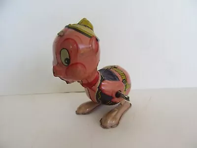 Vintage 1950's Marx Linemar Patsy The Pig Wind Up Tin Toy (Works) • $59.95