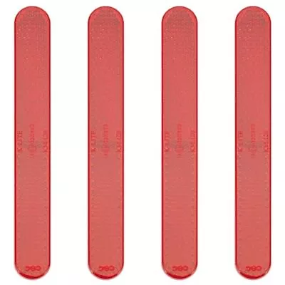 4PCS Motorcycle Safety Reflector Red Stick-on Rectangular Reflectors Universa... • $10.82