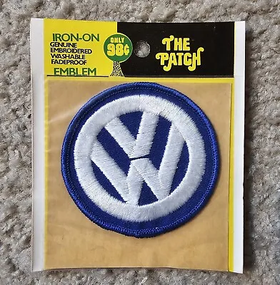 NOS Vintage 1970s Volkswagen VW Circular Car Logo Patch In Original Package • $11