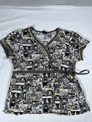 Tokidoki By Koi Medical Scrubs Top Comic Strip Cops Robbers Women’s Large  Used • $24.99