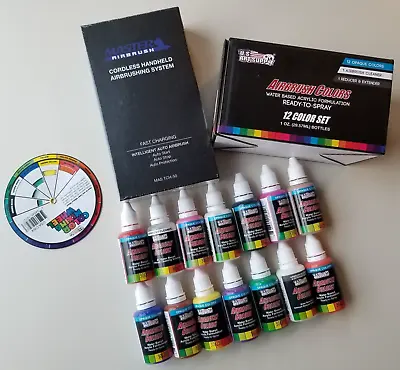 NEW Master Airbrush Cordless Handheld Acrylic Paint Airbrushing System 12 Colors • $49