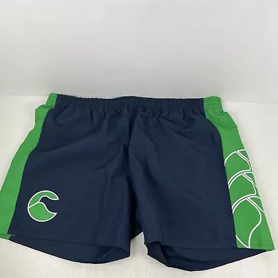 Canterbury Of New Zealand Rugby Shorts Mens 4XL Navy Blue/Green • £25.06