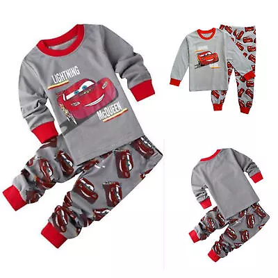 Cars Cartoon Kids Boys PajamasSets Long Sleeve T Shirts Pants Cartoon Sleepwear우 • $16.69