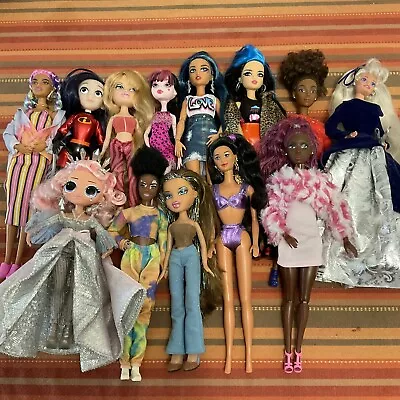Huge Lot Of  13 Assorted Dolls! Bratz Barbie Monster High OMG! C Description! • $42