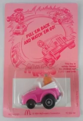 Mayor McCheese McDonalds 1984 Fast Mac Pullback Pink Car SEALED CARD RARE READ • $24.99