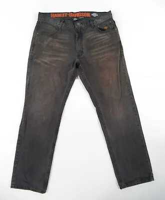 Harley Davidson Men's Straight Jeans Measured 36X32 #B448 • $14.99